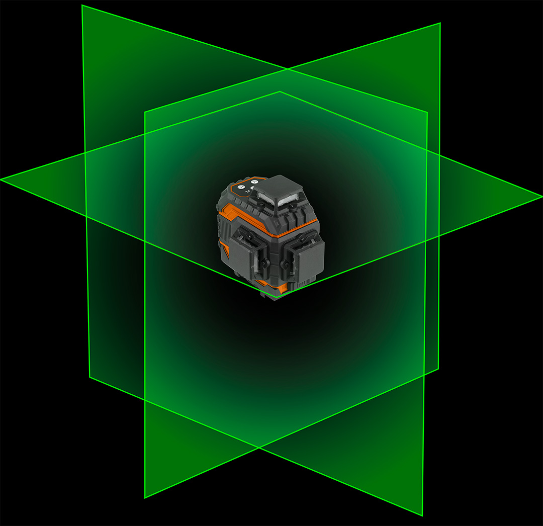 Laser 3D, 12 linii, zielony, walizka, tarcza celownicza, magnetyczny uchwyt, ładowarka - obrazek 8