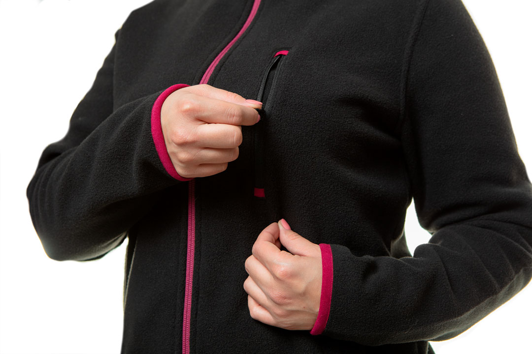 Bluza polarowa damska, czarna, rozmiar L - obrazek 5