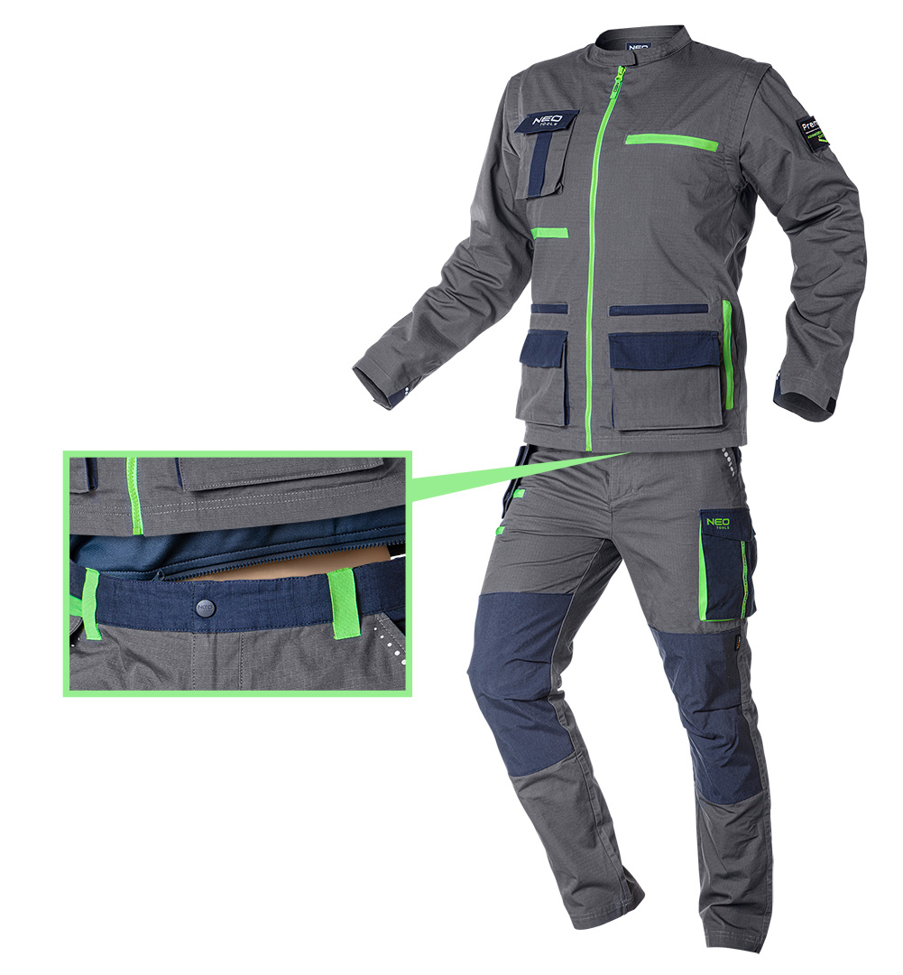 Spodnie robocze PREMIUM, 100% bawełna, ripstop, rozmiar XXXL - obrazek 11