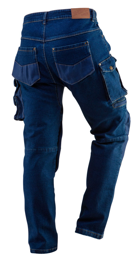 Spodnie robocze DENIM, wzmocnienia na kolanach, rozmiar L - obrazek 2