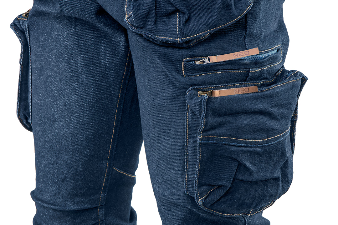 Spodnie robocze 5-kieszeniowe DENIM, rozmiar XXL - obrazek 3