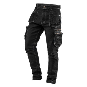 Spodnie robocze 5-kieszeniowe DENIM, czarne, rozmiar XL