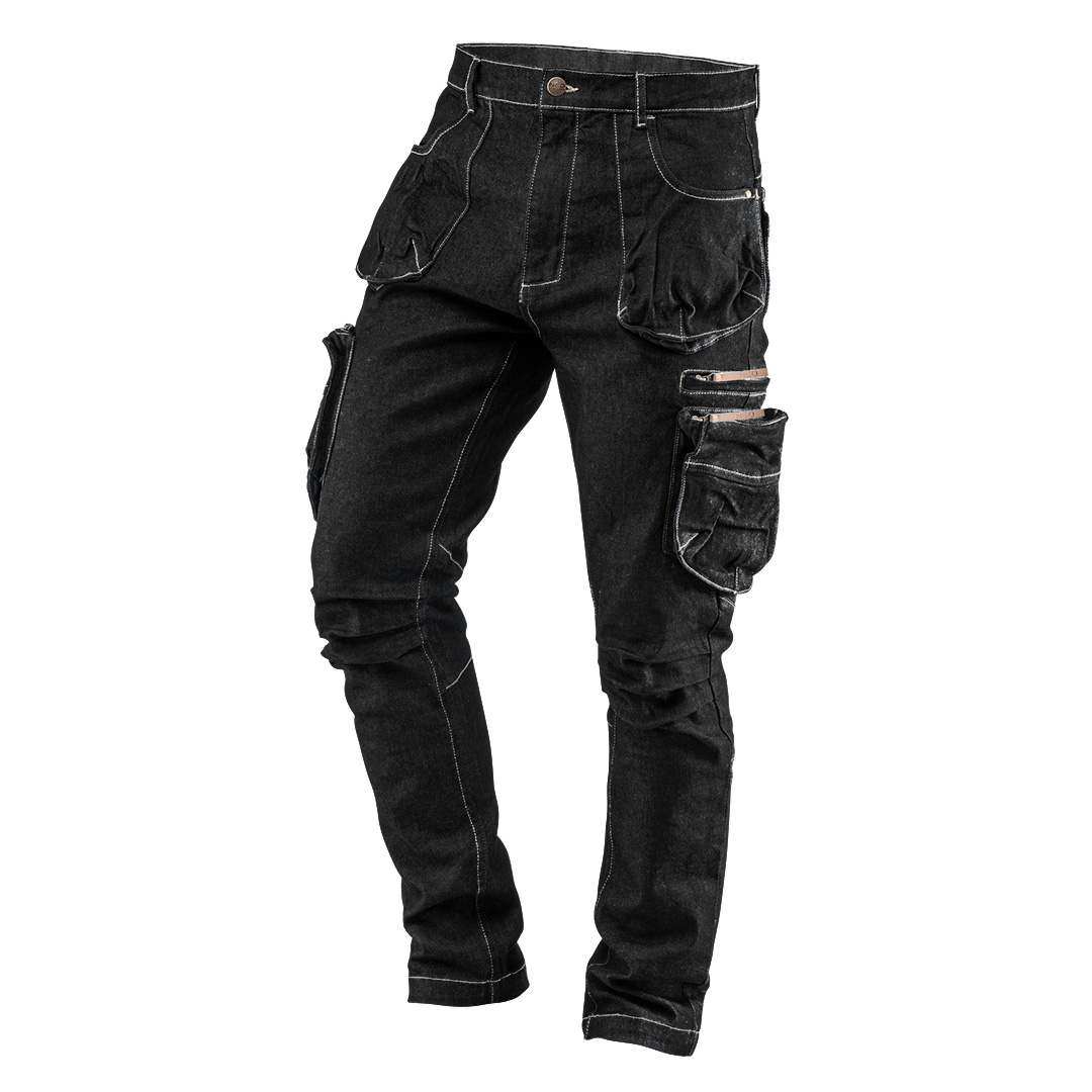 Spodnie robocze 5-kieszeniowe DENIM, czarne, rozmiar XL
