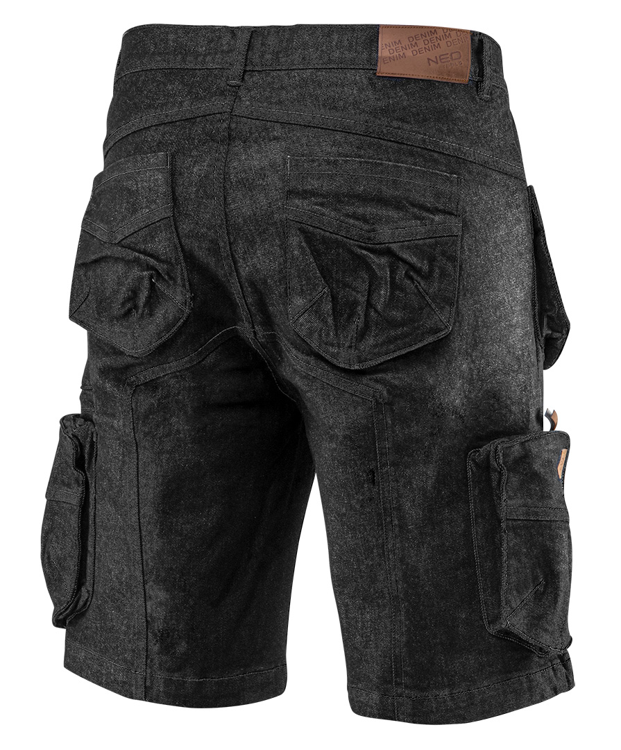 Krótkie spodenki robocze DENIM, czarne, rozmiar XXL - obrazek 2