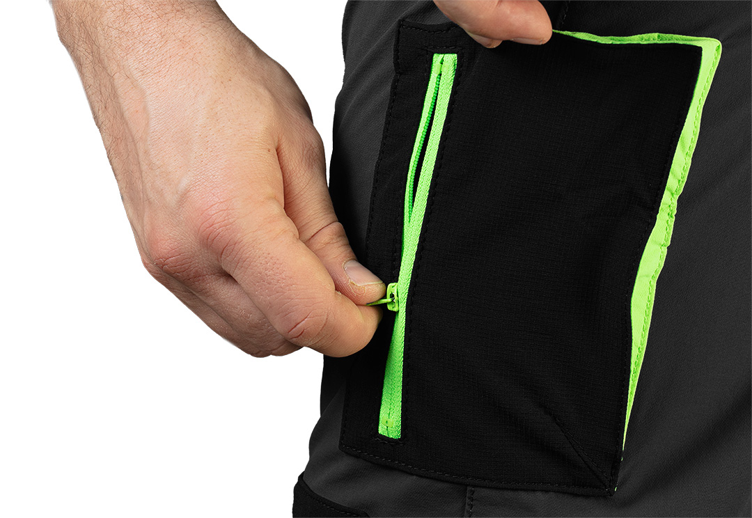 Krótkie spodenki PREMIUM, 4 way stretch, czarne, rozmiar XL - obrazek 3