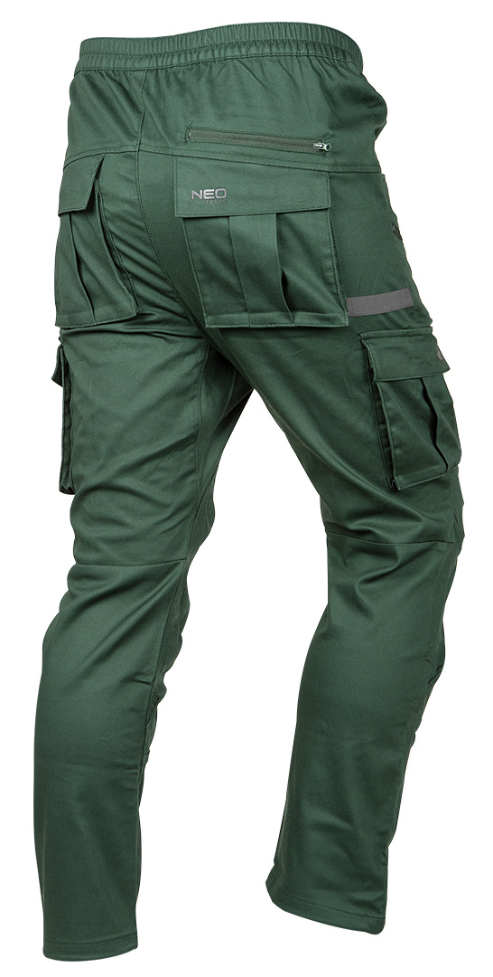 Spodnie robocze OUTDOOR, typu jogger, zielone, rozmiar XS - obrazek 8
