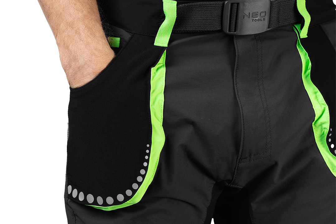 Spodnie robocze PREMIUM,4 way stretch, czarne, rozmiar XXXL - obrazek 4