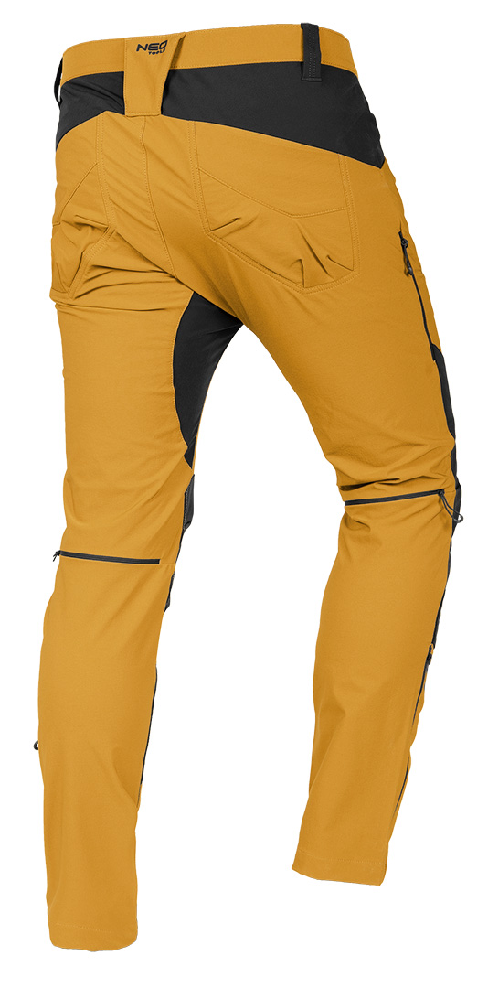 Spodnie robocze OUTDOOR, 4 way stretch, musztardowe, rozmiar XXXL - obrazek 2