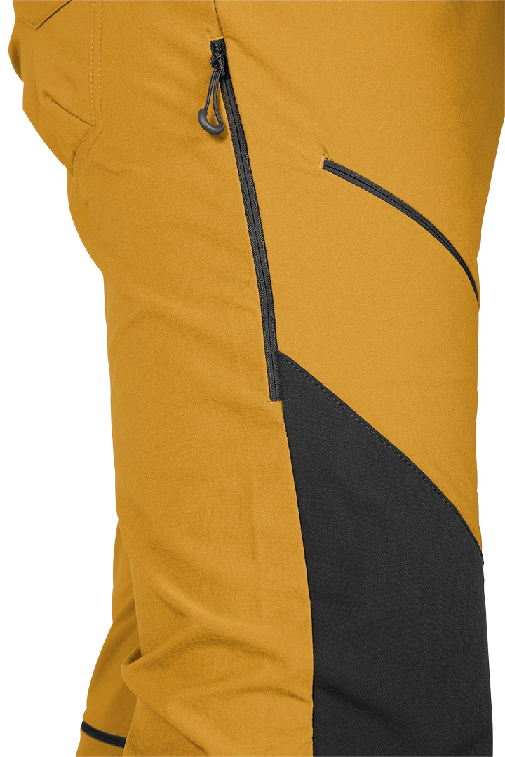 Spodnie robocze OUTDOOR, 4 way stretch, musztardowe, rozmiar XXXL - obrazek 4
