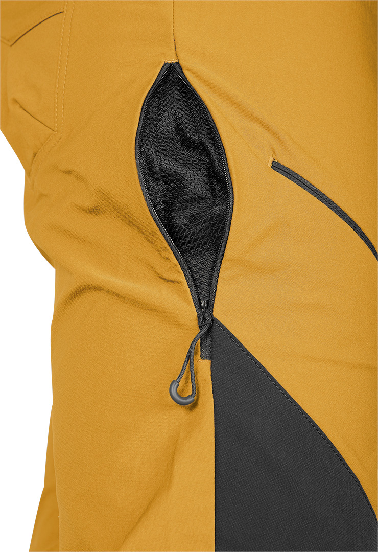 Spodnie robocze OUTDOOR, 4 way stretch, musztardowe, rozmiar XXXL - obrazek 5