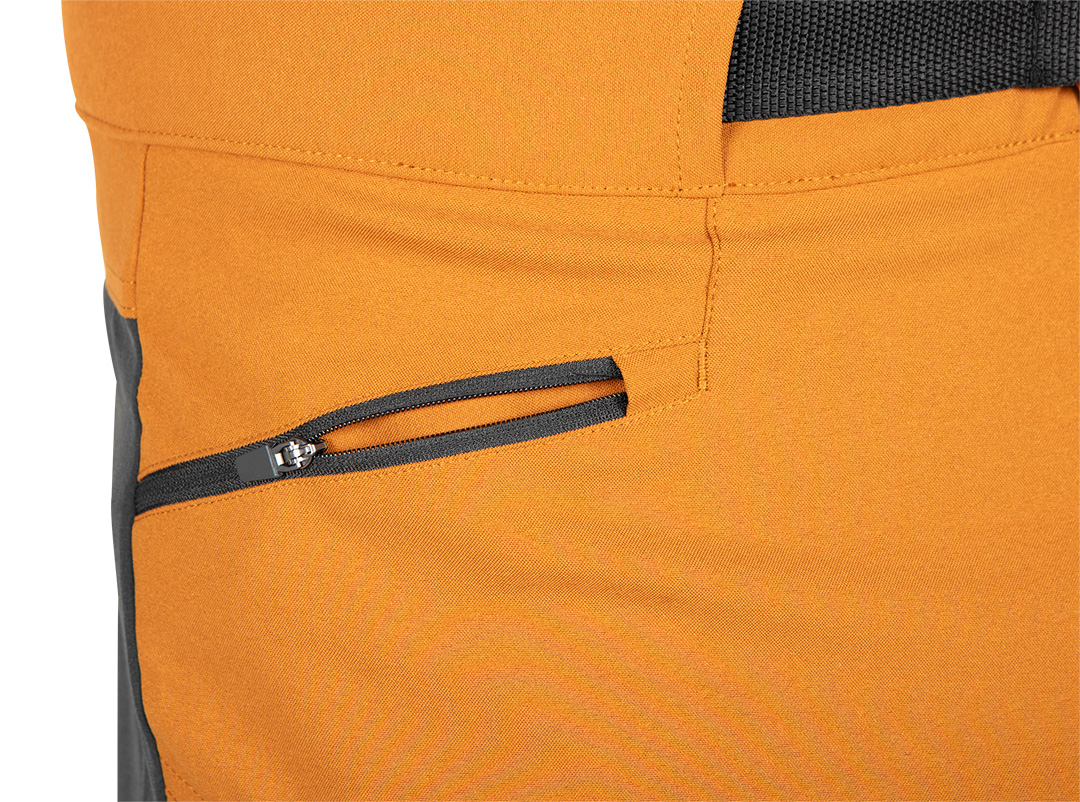 Spodnie robocze OUTDOOR, 4 way stretch, musztardowo-szare, rozmiar L - obrazek 4