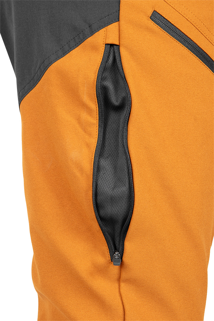 Spodnie robocze OUTDOOR, 4 way stretch, musztardowo-szare, rozmiar M - obrazek 6