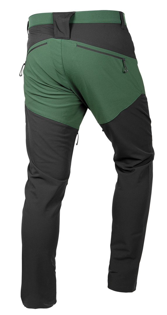 Spodnie robocze OUTDOOR, 4 way stretch, zielone-szare, rozmiar XS - obrazek 2