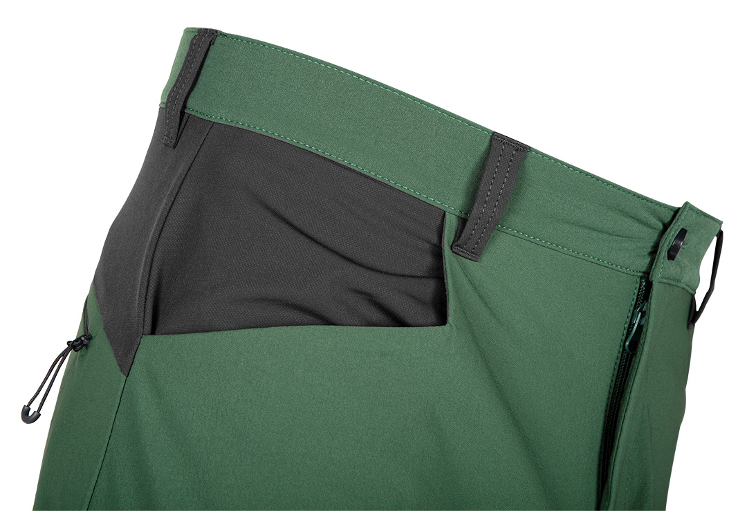 Spodnie robocze OUTDOOR, 4 way stretch, zielone-szare, rozmiar XS - obrazek 3