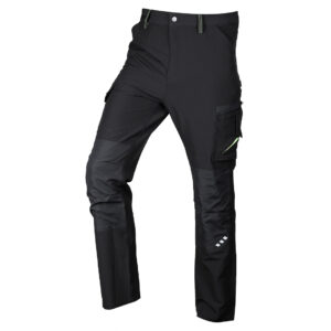 Spodnie robocze Mix&Match, 4 way stretch, czarno-zielone, rozmiar XS
