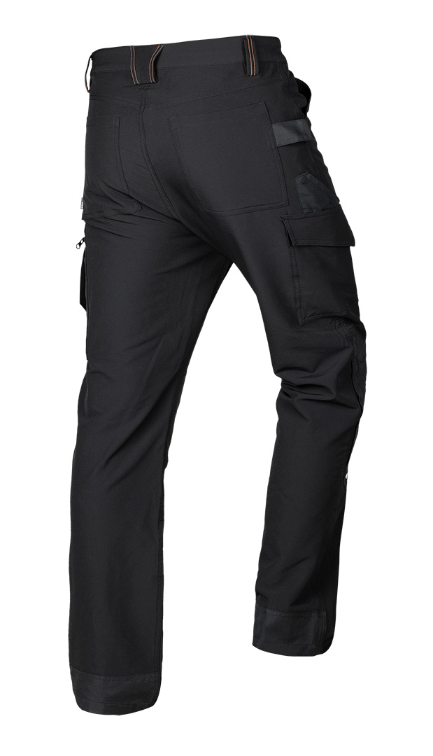 Spodnie robocze Mix&Match, 4 way stretch, czarno-pomarańczowe, rozmiar XS - obrazek 2