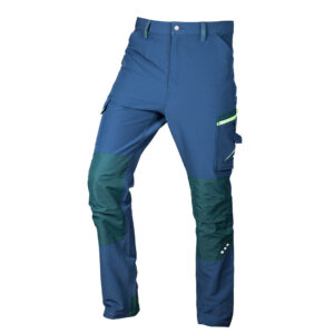 Spodnie robocze Mix&Match, 4 way stretch, granatowo-zielone, rozmiar M