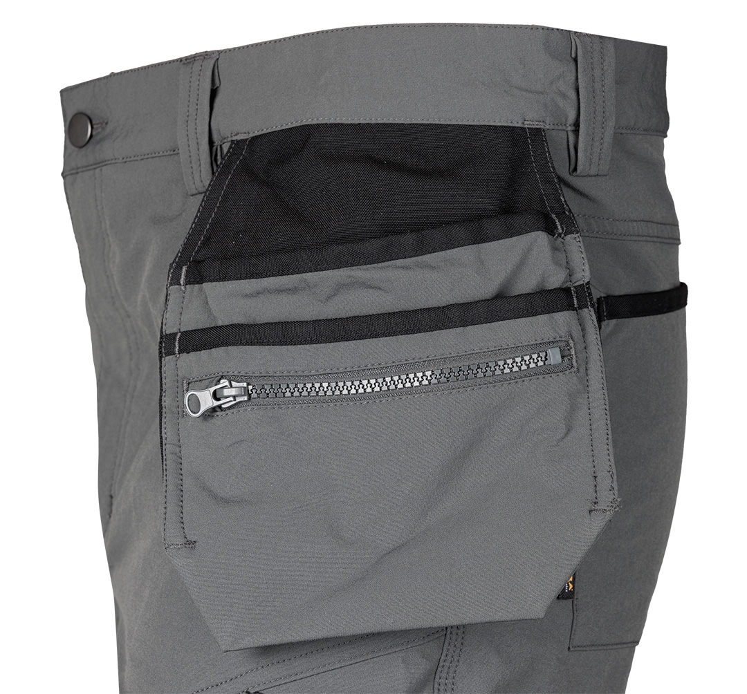 Spodnie robocze Mix&Match, 4 way stretch, z kaburami, Cordura, szaro-czarne, rozmiar XS - obrazek 4
