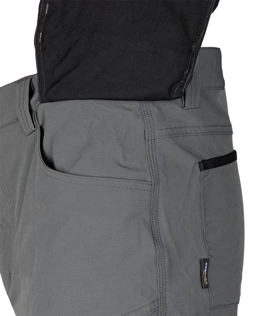 Spodnie robocze Mix&Match, 4 way stretch, z kaburami, Cordura, szaro-czarne, rozmiar XS - obrazek 5