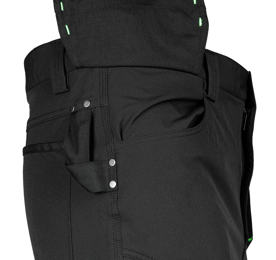 Spodnie robocze Mix&Match, 4 way stretch, z kaburami, Cordura, czarne, rozmiar M - obrazek 6