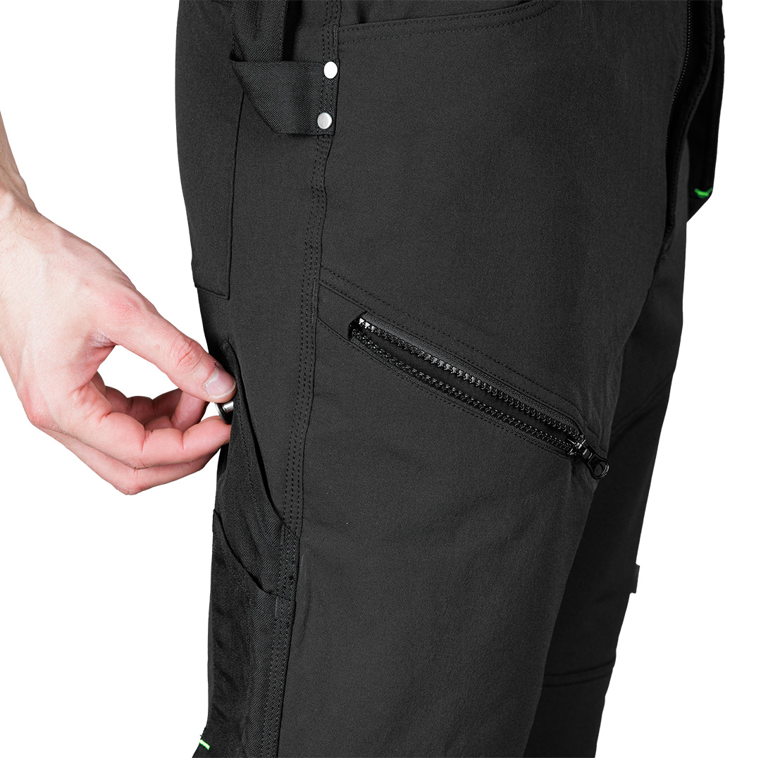 Spodnie robocze Mix&Match, 4 way stretch, z kaburami, Cordura, czarne, rozmiar S - obrazek 11