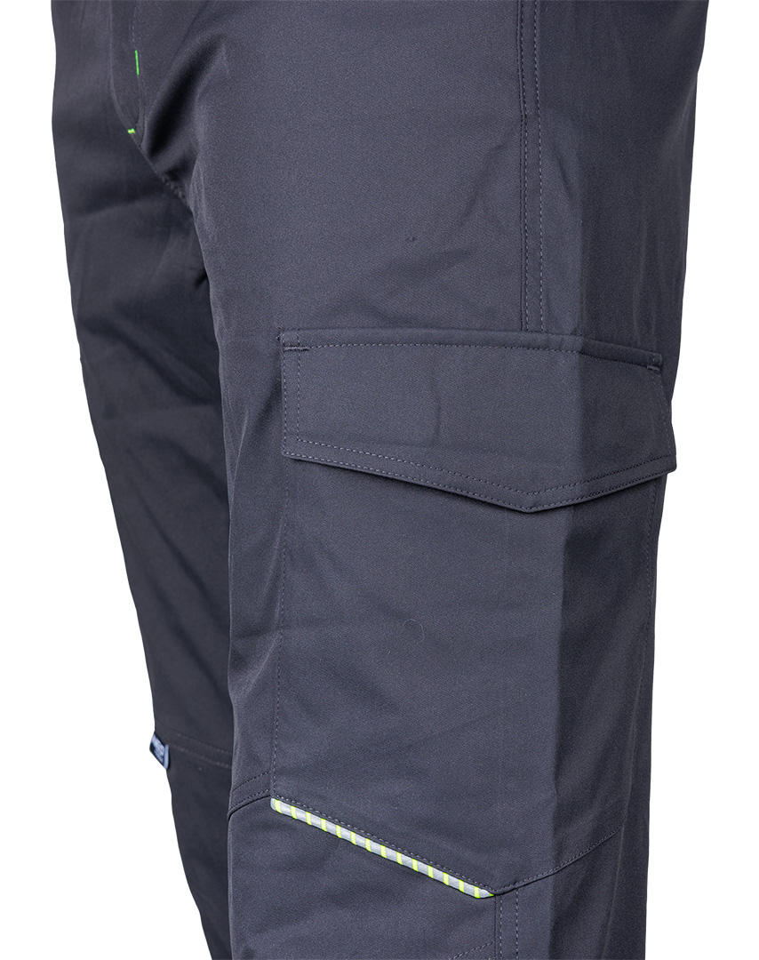 Spodnie robocze Mix&Match, stretch, szare, rozmiar M - obrazek 6