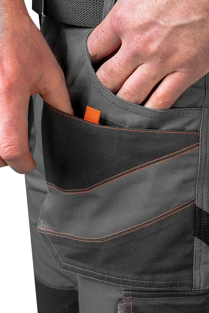 Spodnie robocze COTTON Slim, 100% cotton, rozmiar XS - obrazek 3