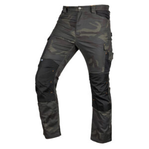 Spodnie robocze Mix&Match, Canvas, wzmocnienia z Cordury, zielone moro, rozmiar XL