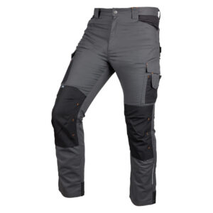 Spodnie robocze Mix&Match, Canvas, wzmocnienia z Cordury, szaro-czarne, rozmiar M