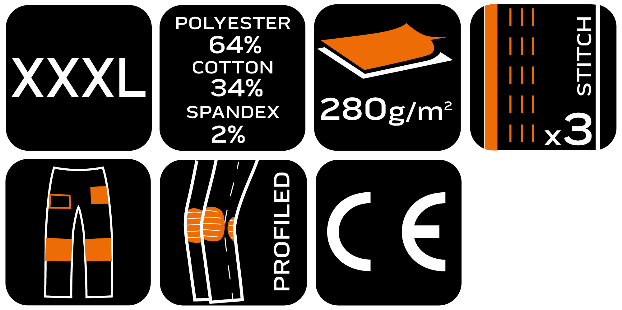 Spodnie robocze Mix&Match, szaro-czarne, rozmiar XXXL - obrazek 9