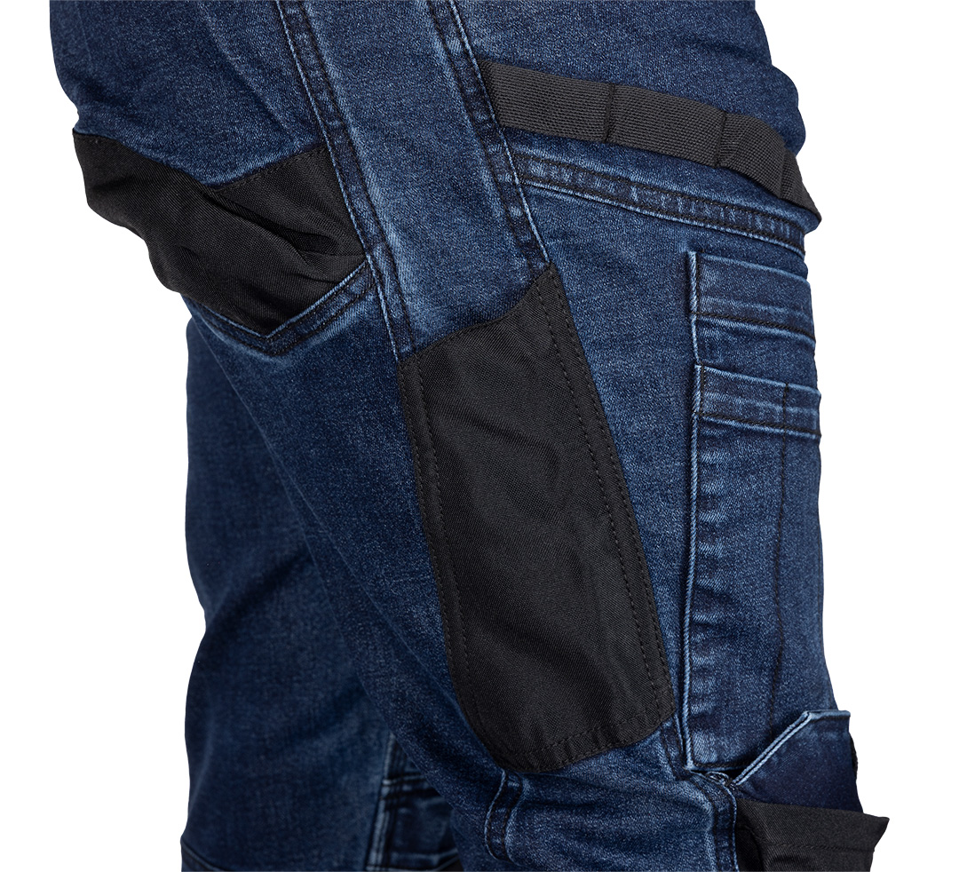 Spodnie robocze DENIM, wzmocnienia Oxford, granatowe, rozmiar M - obrazek 6