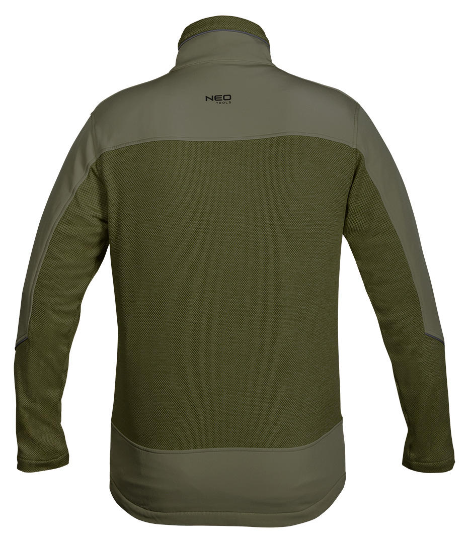 Bluza softshell OUTDOOR, zielona, rozmiar S - obrazek 4