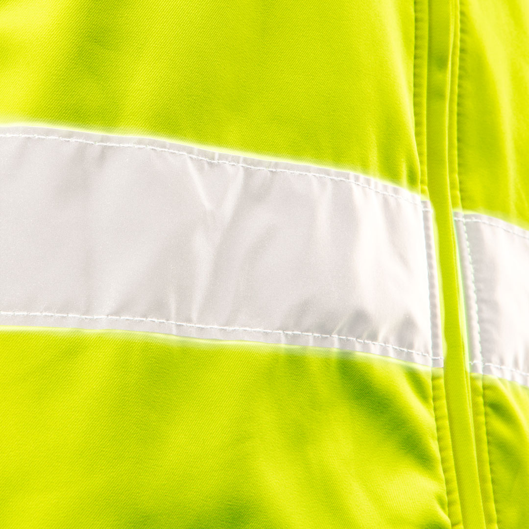 Kurtka robocza ostrzegawcza softshell z kapturem, żółta, rozmiar M - obrazek 3