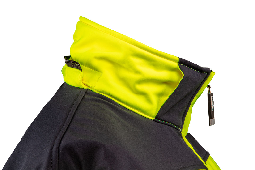 Kurtka robocza ostrzegawcza softshell z kapturem, żółta, rozmiar XXXL - obrazek 6