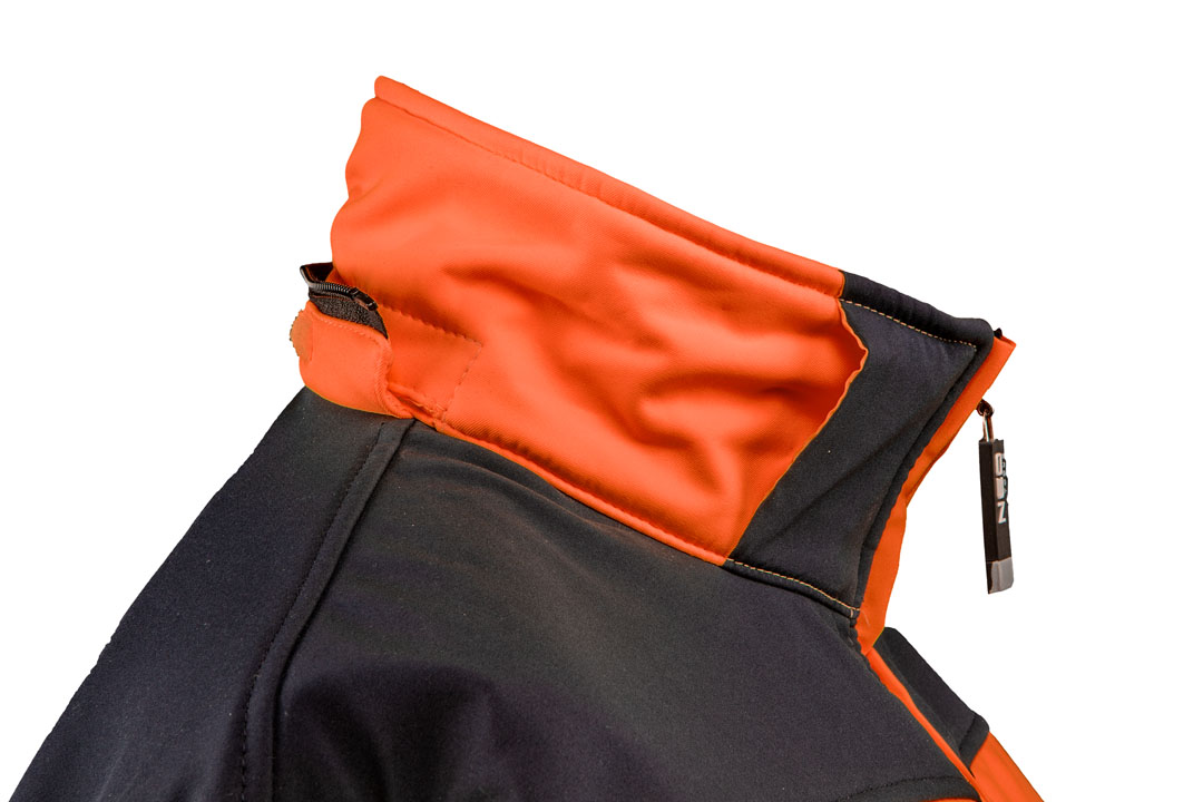 Kurtka robocza ostrzegawcza softshell z kapturem, pomarańczowa, rozmiar XL - obrazek 5