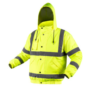 Kurtka robocza ostrzegawcza, lekko ocieplana, bomberka, żółta, rozmiar XXXL