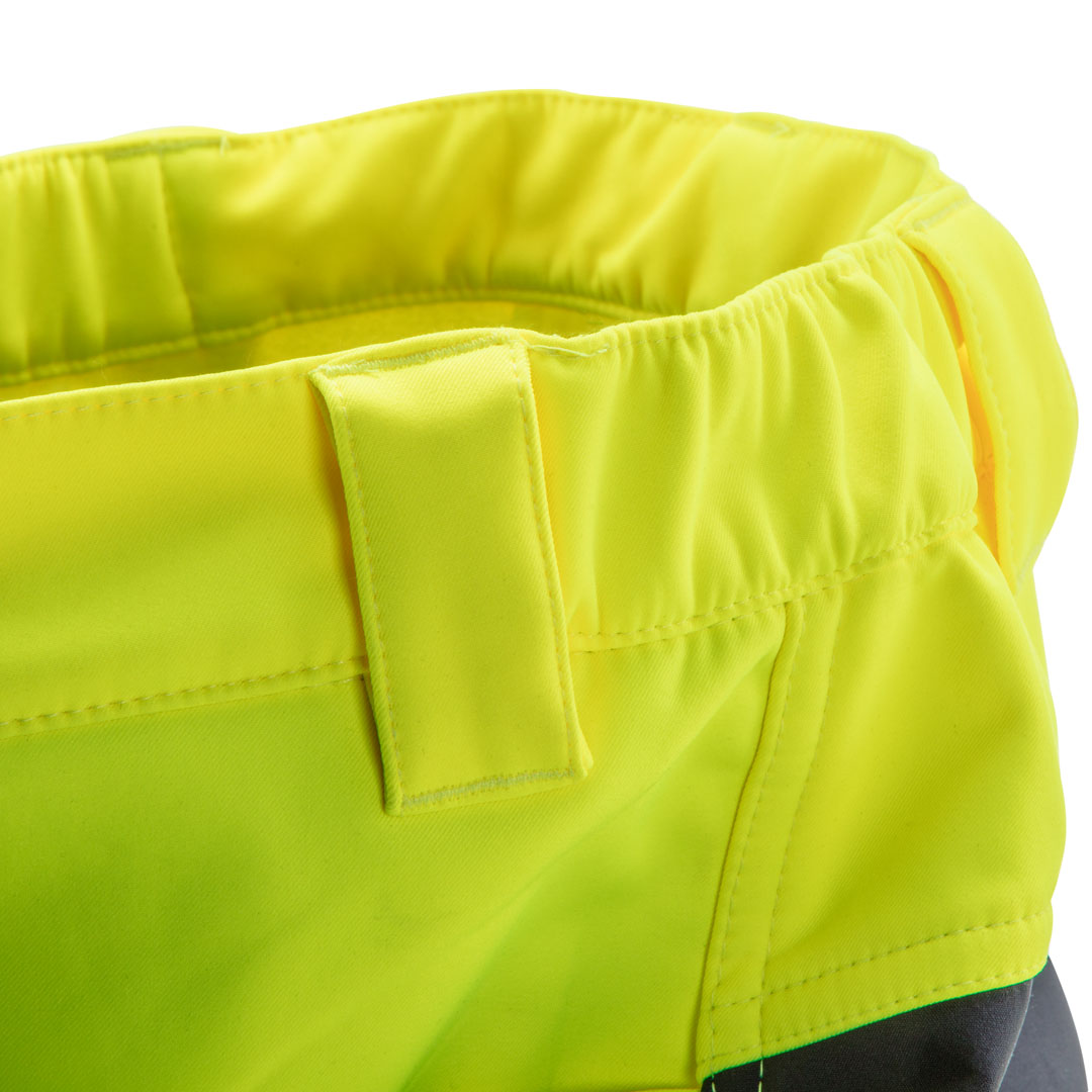 Spodnie robocze ostrzegawcze softshell, żółte, rozmiar M - obrazek 2