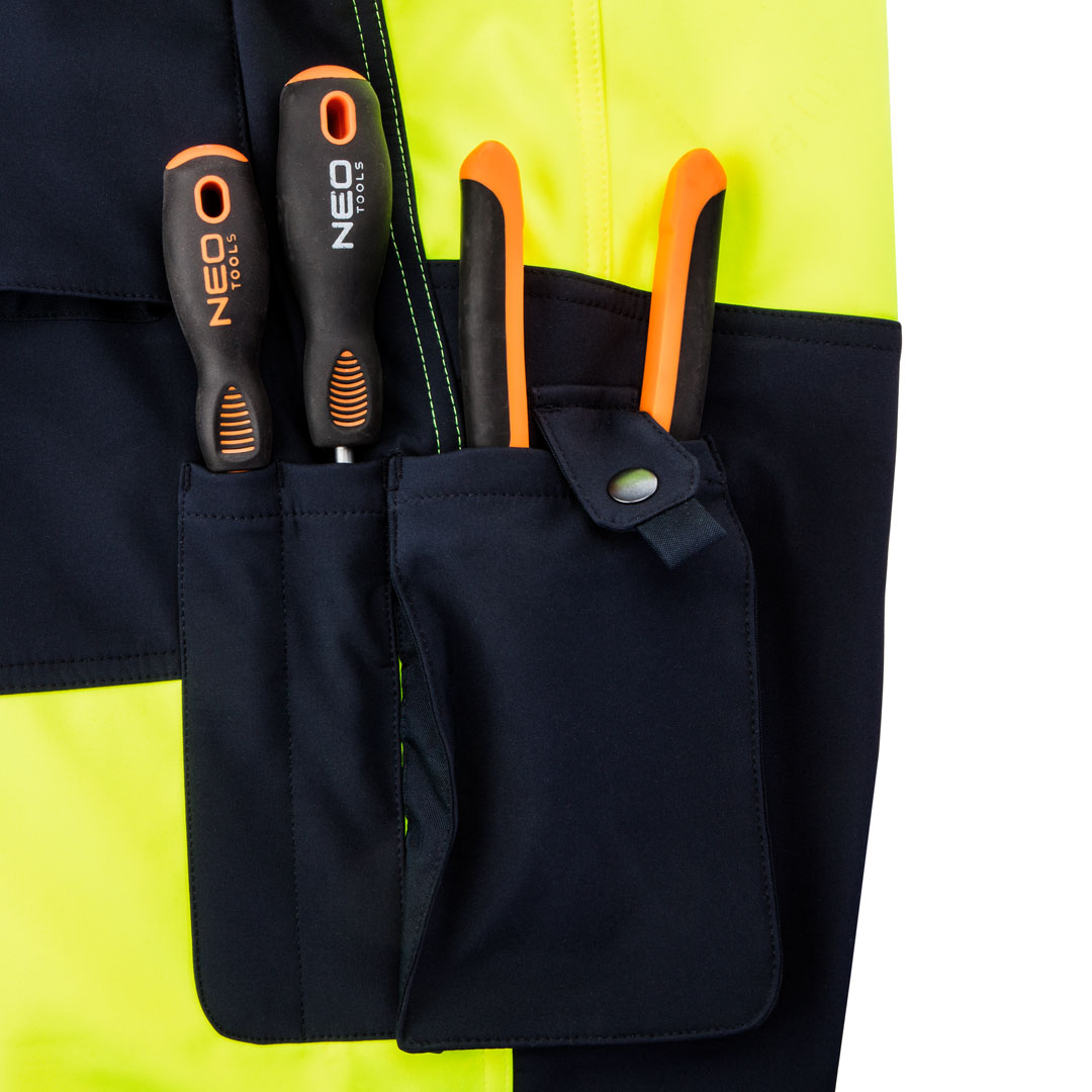 Spodnie robocze ostrzegawcze softshell, żółte, rozmiar M - obrazek 5