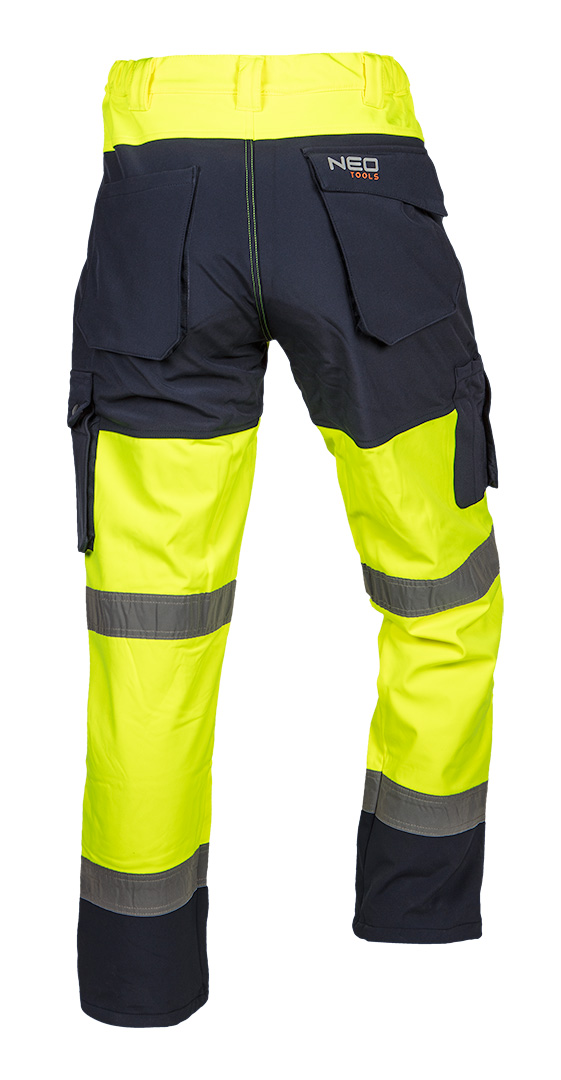 Spodnie robocze ostrzegawcze softshell, żółte, rozmiar XXL - obrazek 7