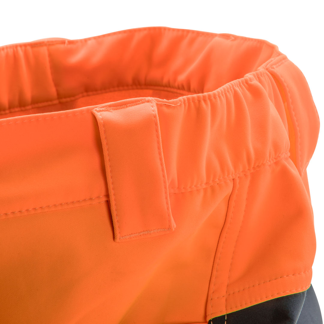Spodnie robocze ostrzegawcze softshell, pomarańczowe, rozmiar XXXL - obrazek 2