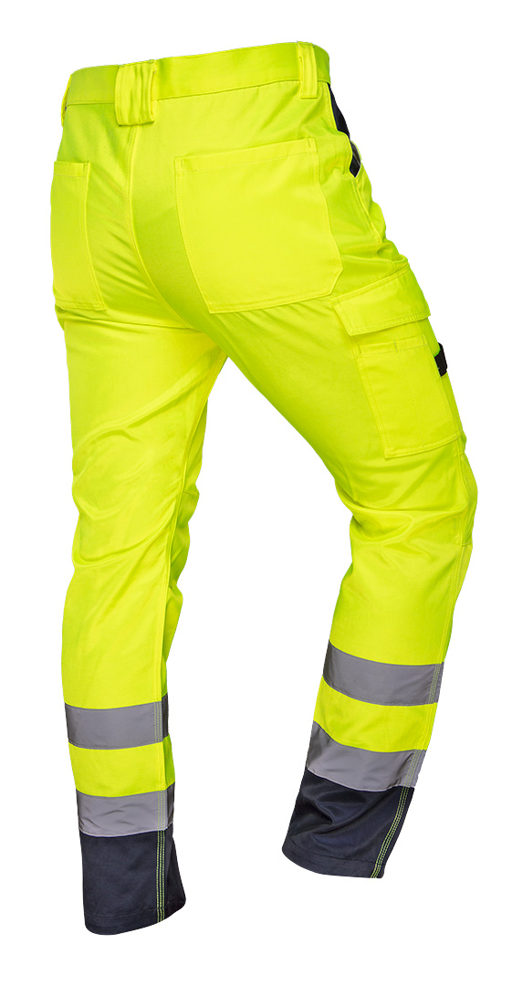 Spodnie ostrzegawcze 40% poliester, 60% bawełna, 260 gsm, rozmiar XXXL - obrazek 2