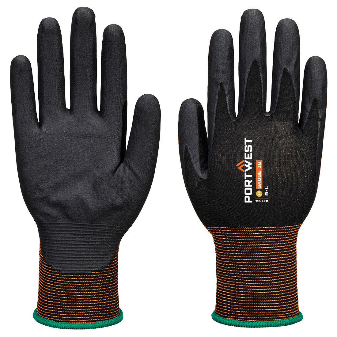 Rękawice GP Grip 18 z mikropianki nitrylowej - L