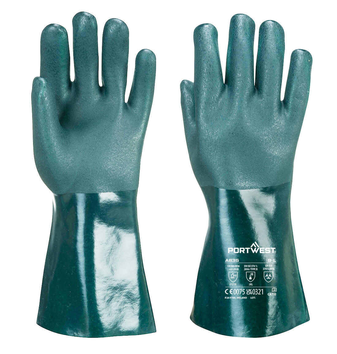 Dwuwarstwowa Rękawica PCV 35cm - L