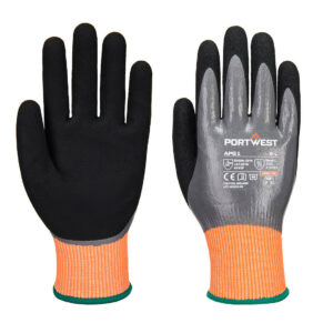 Cut F15 Nitrile Aqua Glove - L