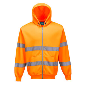 Bluza ostrzegawcza z kapturem zapinana na zamek błyskawiczny - 4XL