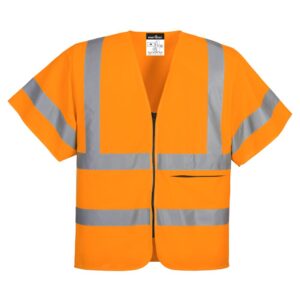 KAMIZELKA Z KRÓTKIMI RĘKAWKAMI ZAPINANA NA ZAMEK - 4XL