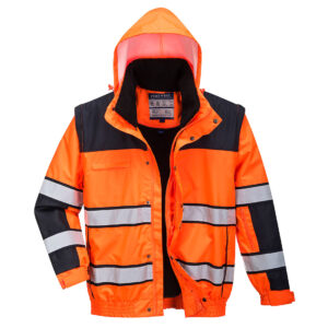 Ostrzegawcza kurtka zimowa Bomber 3 w 1 - 4XL