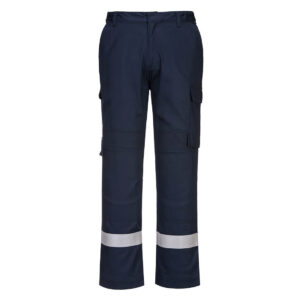 Lekkie spodnie trudnopalne z panelami Stretch - L