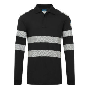 Koszulka trudnopalna Polo z długim rękawem PW3 Modaflame Knit - L