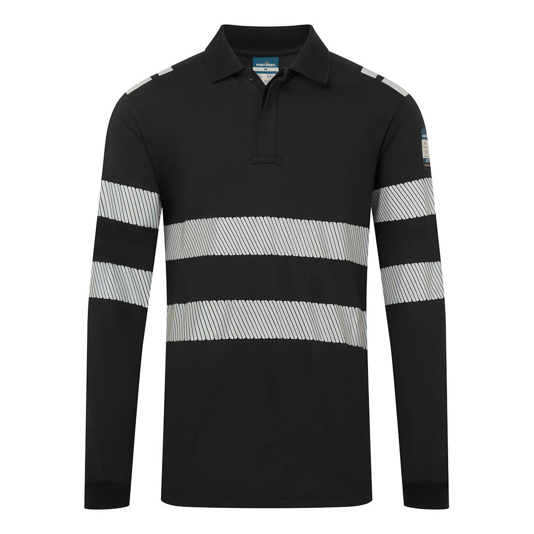 Koszulka trudnopalna Polo z długim rękawem PW3 Modaflame Knit - L